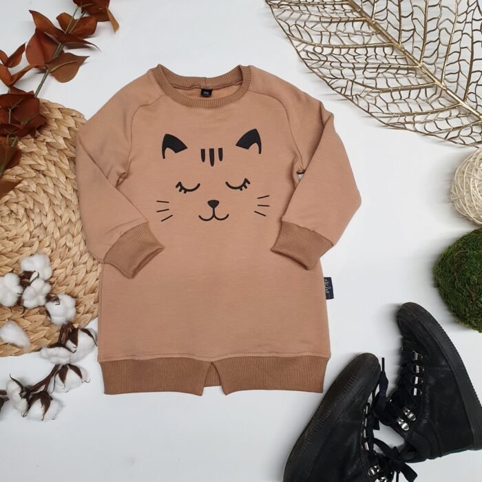 tunika mergaitems su kaciuku