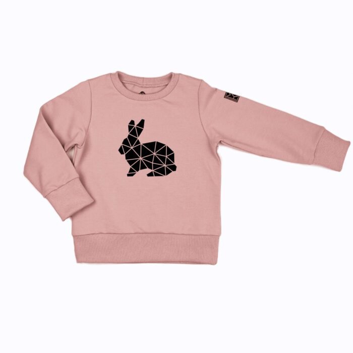 Kilpinio trikotažo džemperis su zuikiu