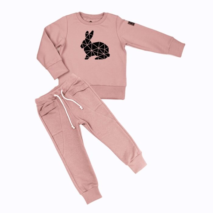 Vidutinio storumo kilpinio trikotažo komplektas su zuikiu