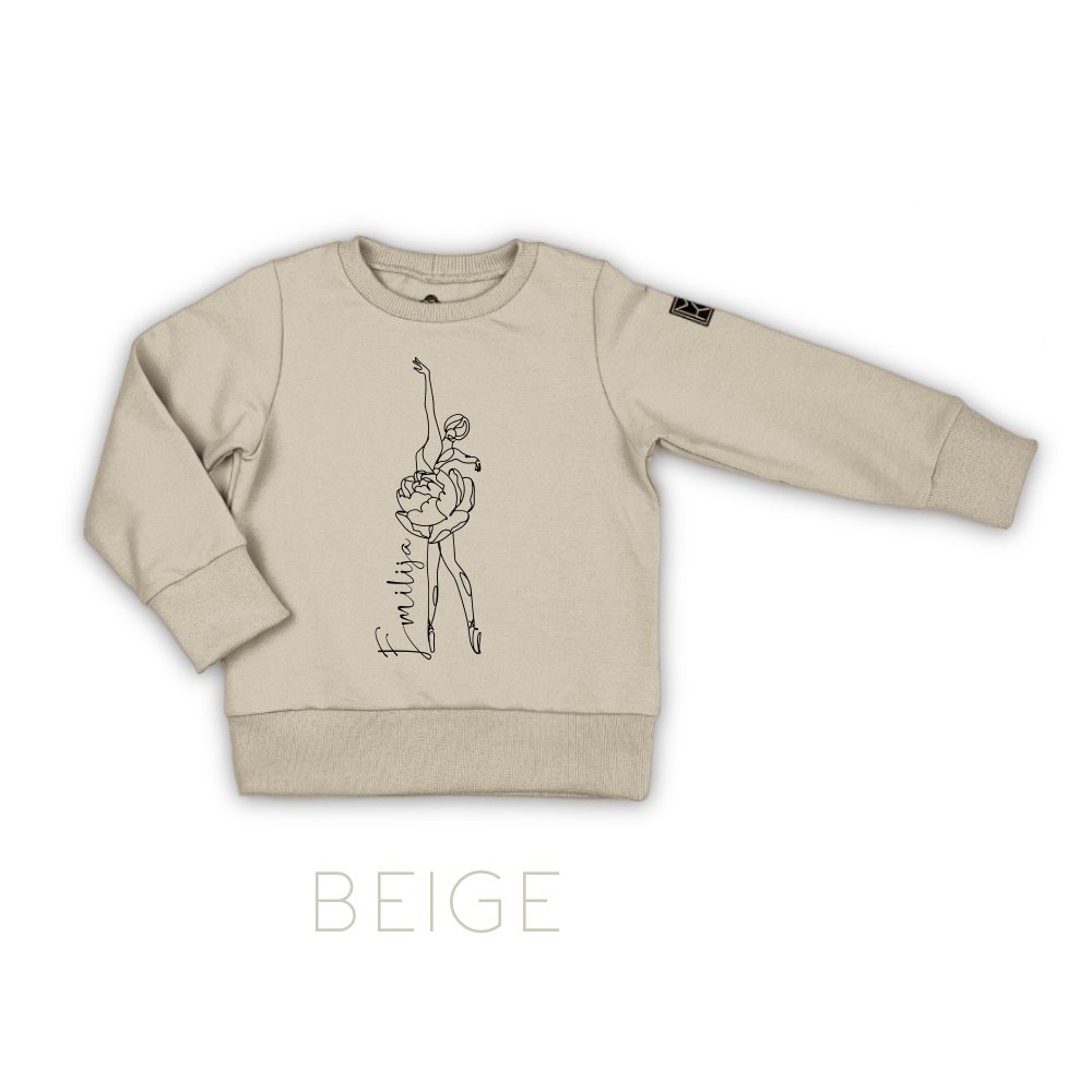 VAIKIŠKAS DŽEMPERIS SU BALERINA IR VARDU VAIKIŠKAS DŽEMPERIS SU BALERINA IR VARDU