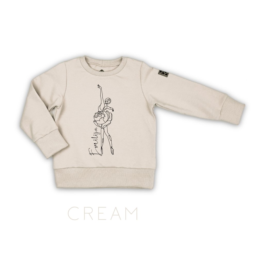 VAIKIŠKAS DŽEMPERIS SU BALERINA IR VARDU VAIKIŠKAS DŽEMPERIS SU BALERINA IR VARDU