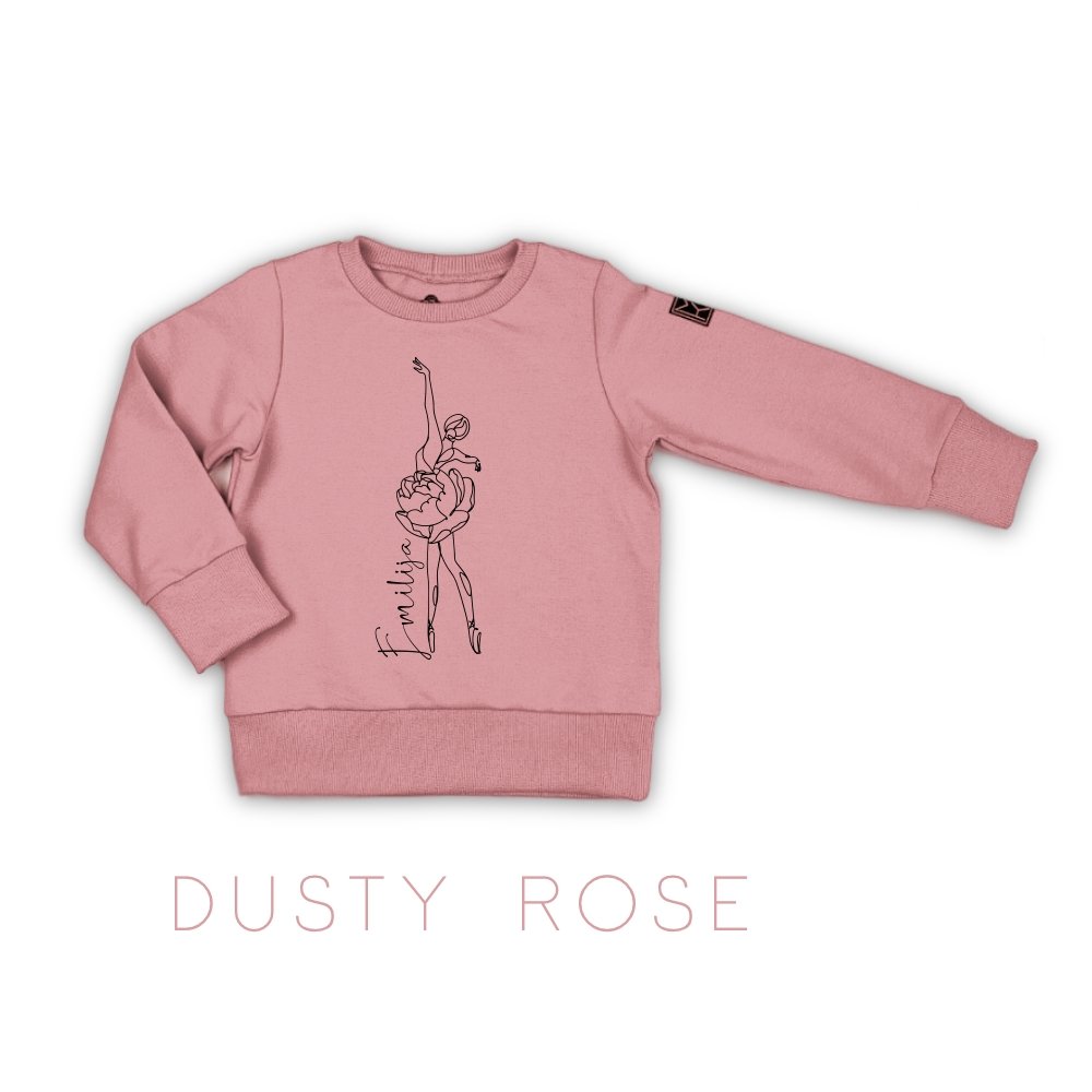 VAIKIŠKAS DŽEMPERIS SU BALERINA IR VARDU VAIKIŠKAS DŽEMPERIS SU BALERINA IR VARDU