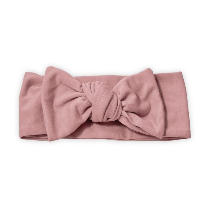 Dusty rose spalvos galvajuostė su kaspinu