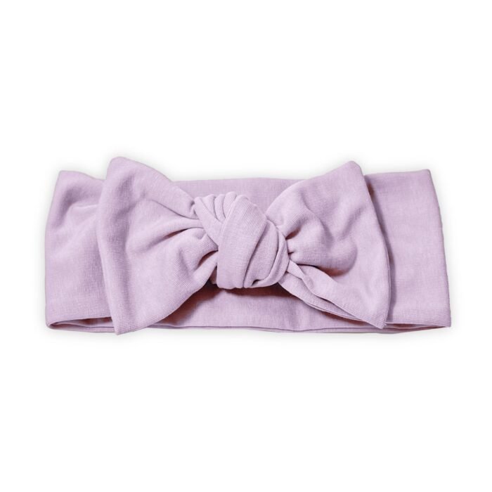 Alyvinės galvajuostė mergaitei su kaspinu