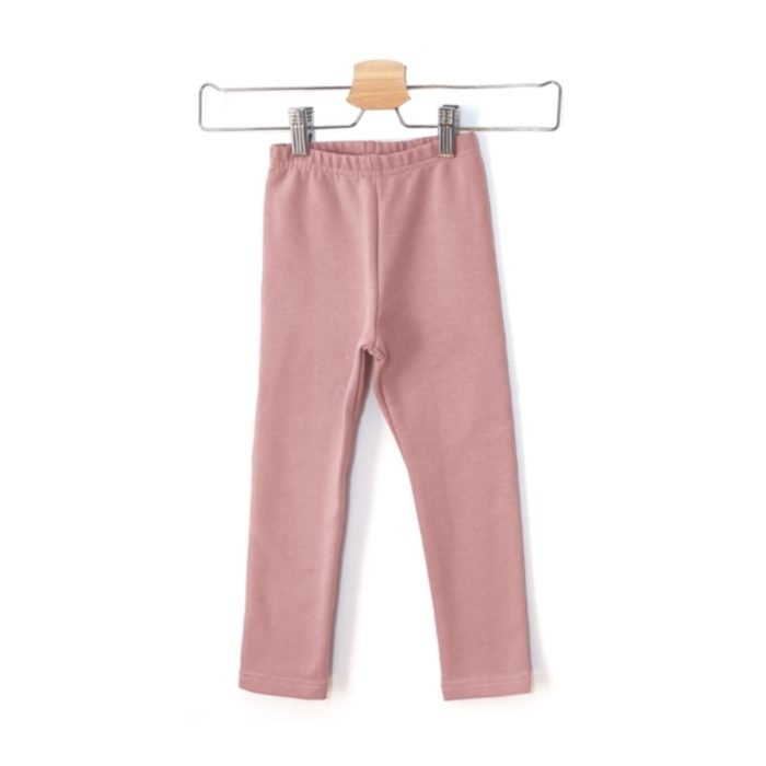 Rausvos spalvos mergaičių timpos. Kilpinio trikotažo timpos mergaitems