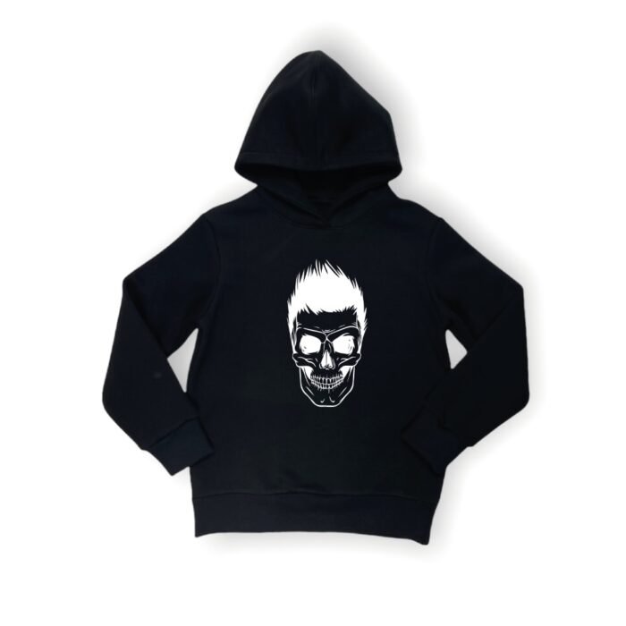 Vyriškas džemperis su kapišonu, su kaukolės printu