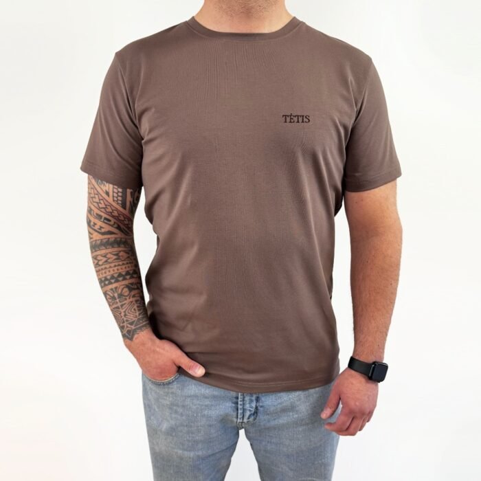 Vyriški marškinėliai tėtis. Tėčio marškinėliai su siuvinėtu užrašu. Puiki tėčio dovana