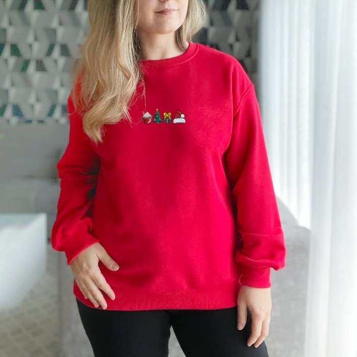 siuvinėtas Kalėdinis džemperis